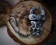 SCARY SKULL KEYHOOK  -SILVER