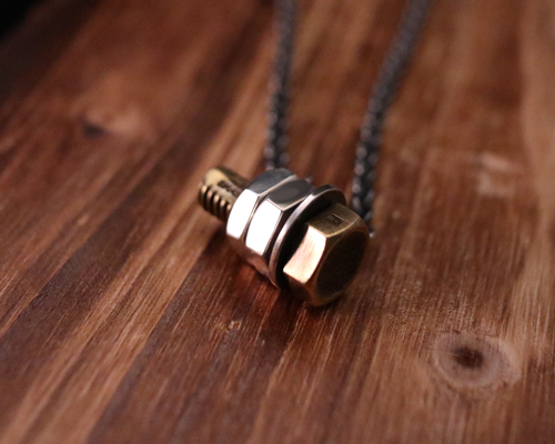 Screw in Bolt Necklace -COMBI