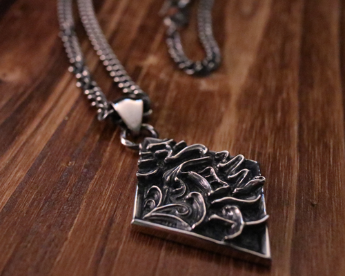 Daddy's"Emblem"Necklace- SILVER