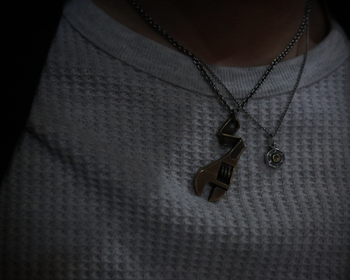 Thunder Bolt Necklace -BRASS