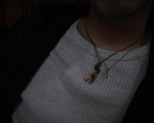 Thunder Bolt Necklace -BRASS
