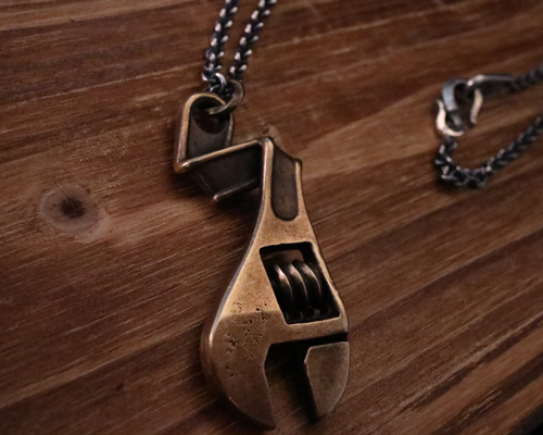 Thunder Bolt Necklace -BRASS