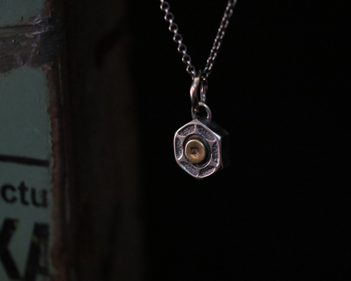 Lock Nut Necklace -SILVER base