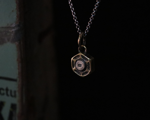 Lock Nut Necklace -BRASS base
