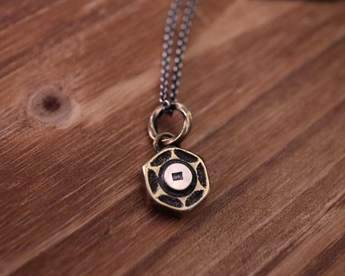 Lock Nut Necklace -BRASS base