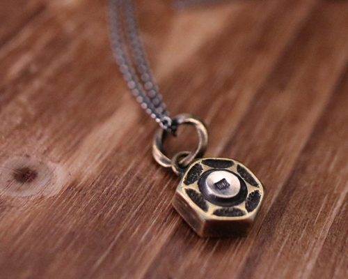 Lock Nut Necklace -BRASS base