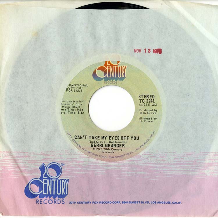 その他 gerri granger can't take my eyes off you Gerri Granger - Can't Take My Eyes Off You / Hot Ta Trot (君