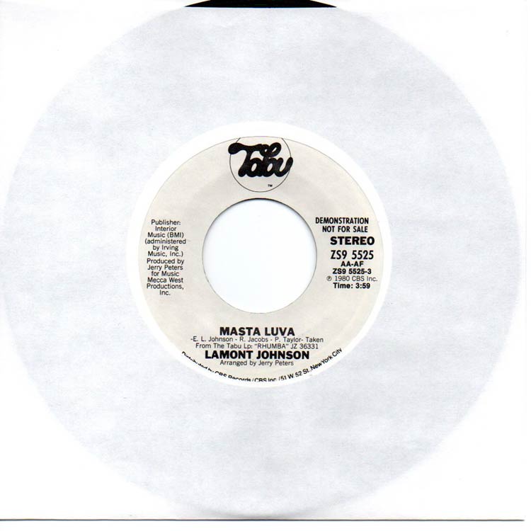 洋楽 LAMONT JOHNSON /MASTA LUVA/RHUMBA 7\