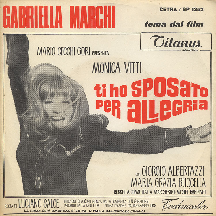 Piero Piccioni / Gabriella Marchi - Ti Ho Sposato Per Allegria 