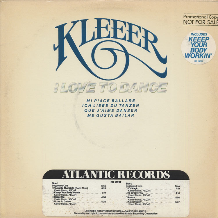 未使用　DANCE CLASSICS LOVERS LP Kleeer - I Love To Dance (Used LP) - デシネ・ショップ・オンライン