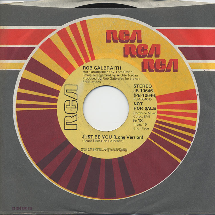 洋楽 Rob Galbraith / Just Be You Rob Galbraith – Just Be You (Short Version) / Just Be You