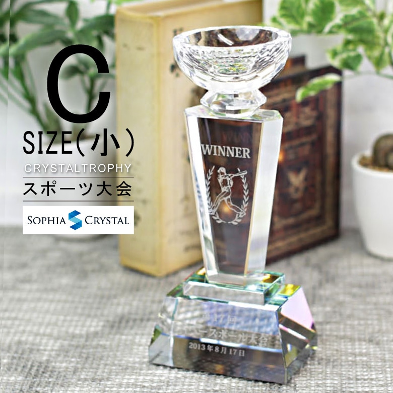 クリスタルトロフィー カップ ホログラム付 【CR-4C】