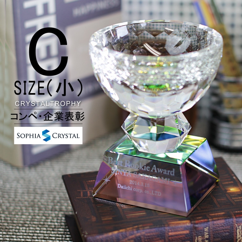 クリスタルトロフィー カップ ホログラム付 【CR-6C】