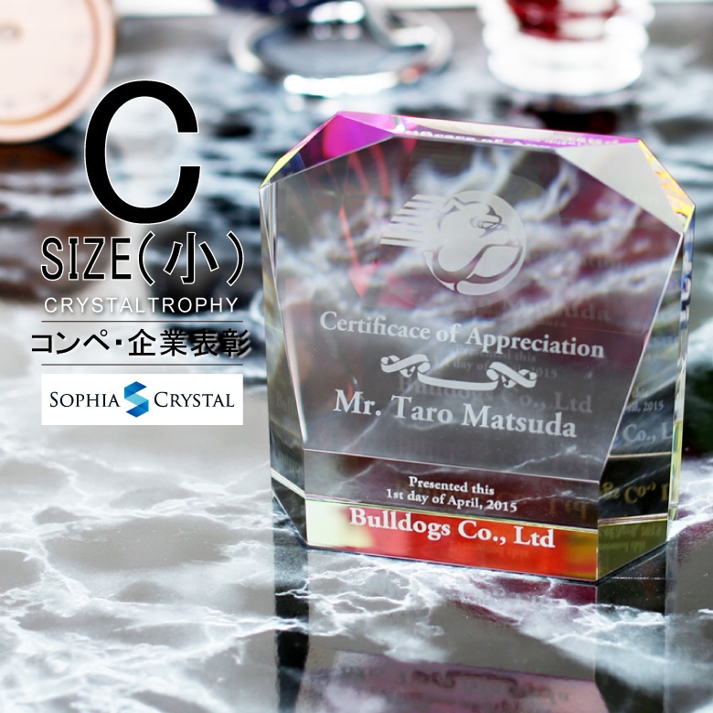 クリスタルトロフィー ホログラム付 【CR-14C】