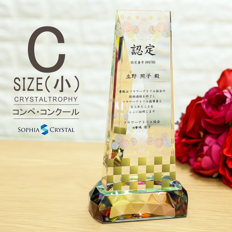 クリスタルトロフィー ホログラム付 【CR-12C】
