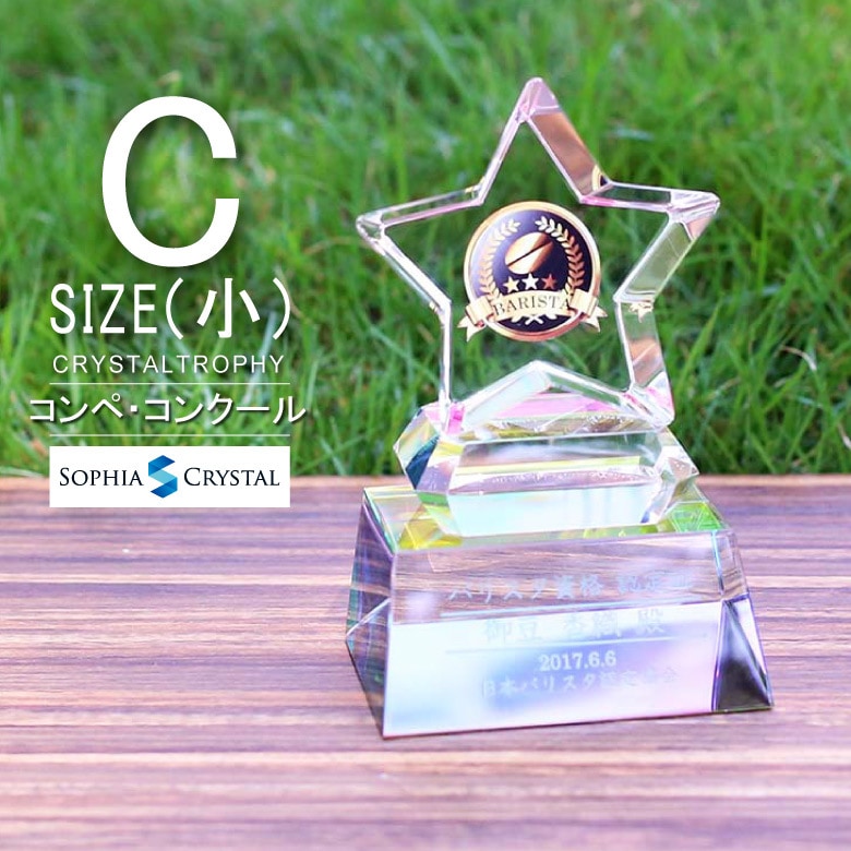 クリスタルトロフィー ホログラム付 【CR-32C】