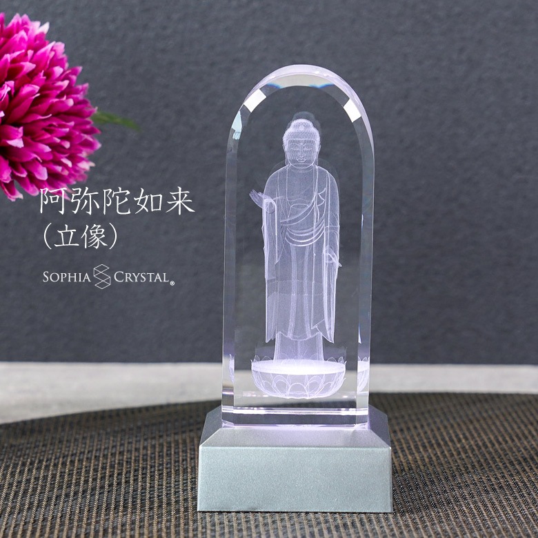 おごそかな雰囲気なクリスタル仏像 【公式通販】