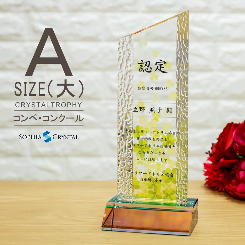 クリスタルトロフィー ホログラム付 【CR-18A】