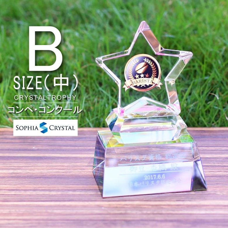 クリスタルトロフィー ホログラム付 【CR-32B】