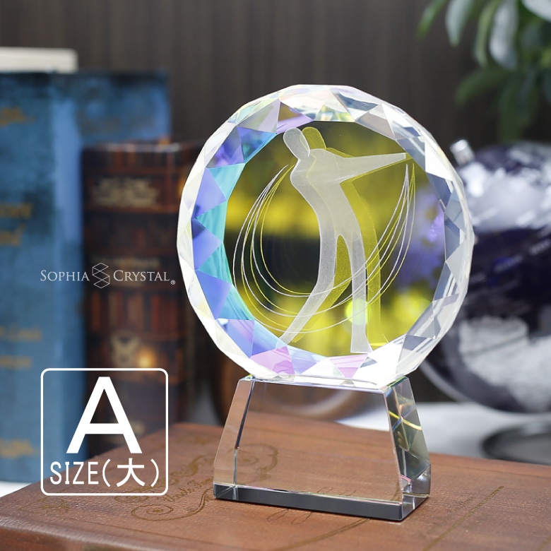クリスタルトロフィー ゴルフ スポーツ 【806A】