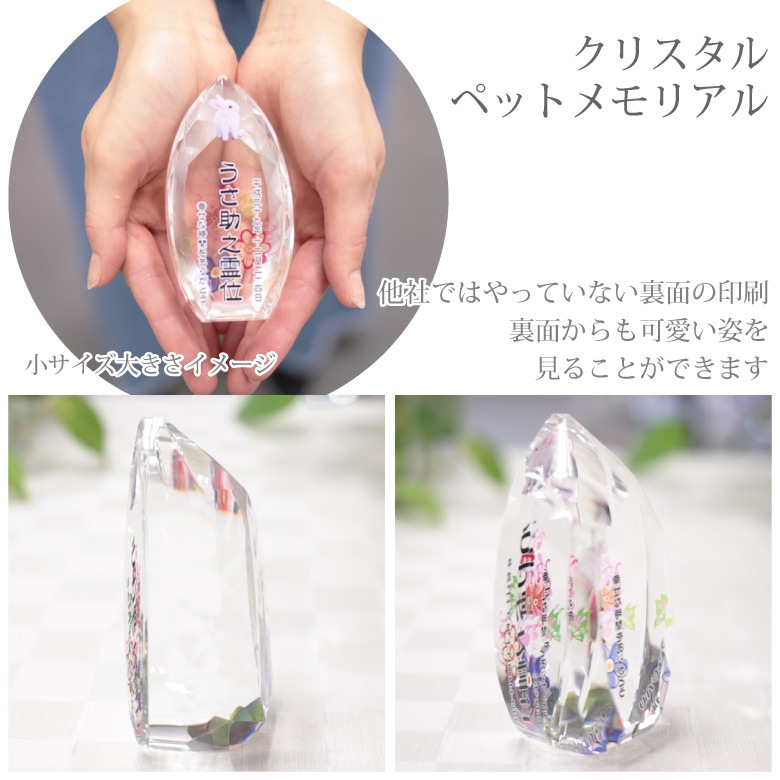 【クリスタル ペット位牌セットA】 KP-9-ASET（小）