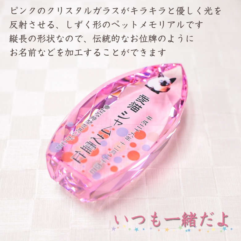 【クリスタル ペット位牌セットA】 KP-10-ASET（小）