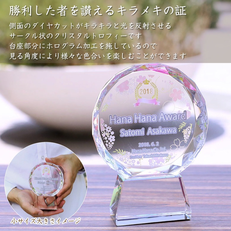 クリスタルトロフィー ホログラム付 【CR-13B】