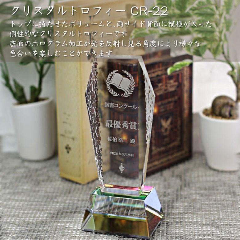 クリスタルトロフィー ホログラム付 【CR-22B】