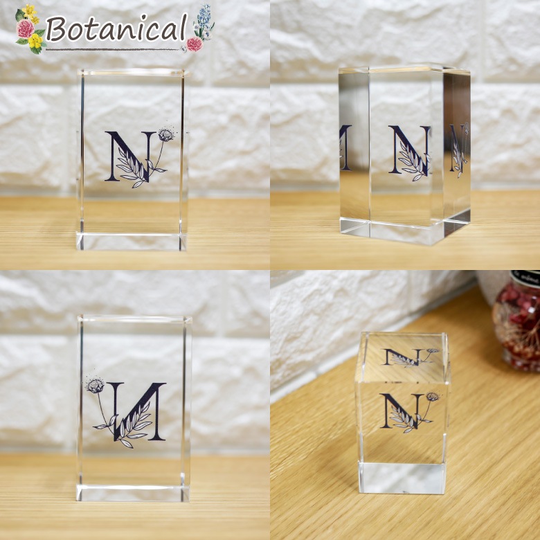 クリスタル イニシャルキューブ 【CB558-ic-h】