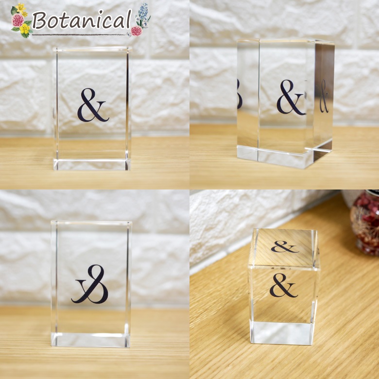 クリスタル イニシャルキューブ 【CB558-ic-h】