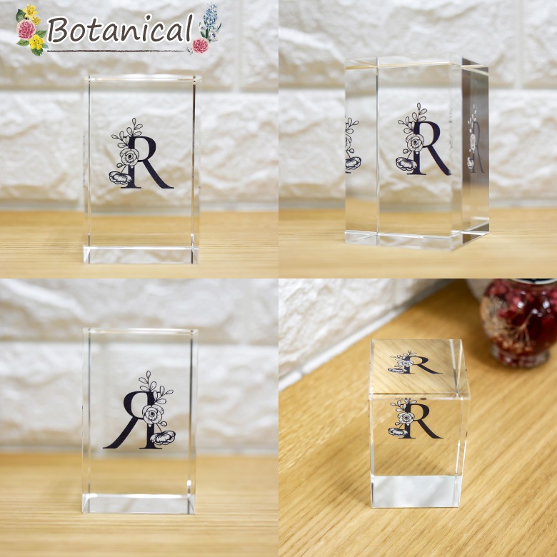 クリスタル イニシャルキューブ 【CB558-ic-h】