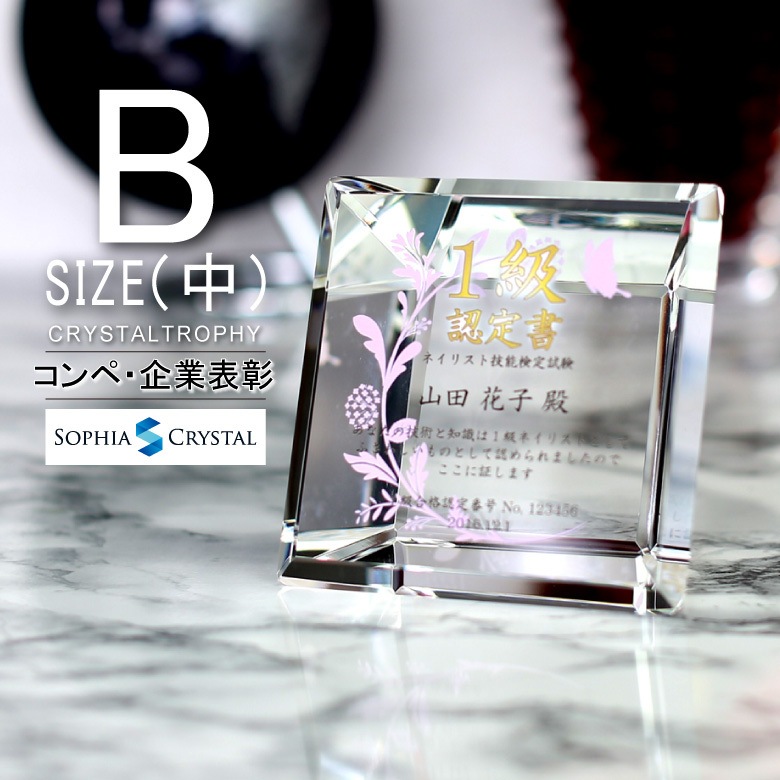 クリスタルトロフィー 【CR-27B】