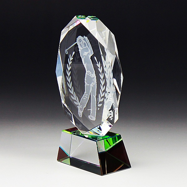 クリスタルトロフィー ゴルフ スポーツ 【SS-1C】