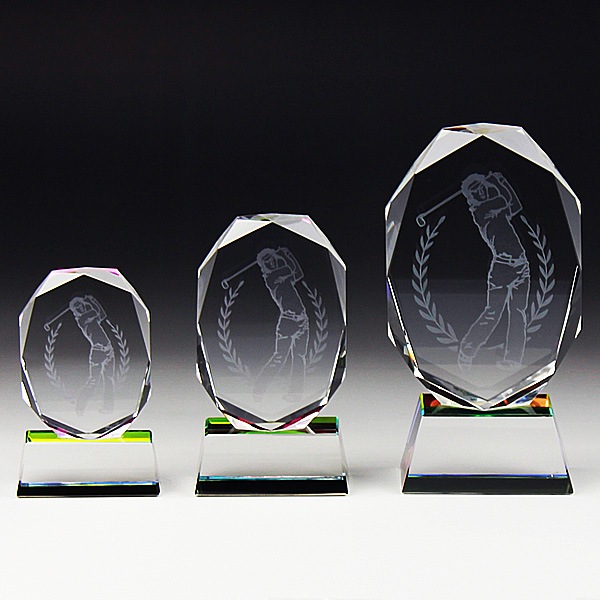 クリスタルトロフィー ゴルフ スポーツ 【SS-1C】