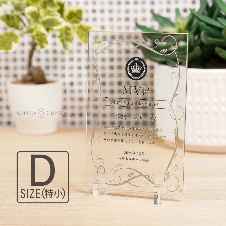 ソーダガラス表彰盾 【PS-8D】