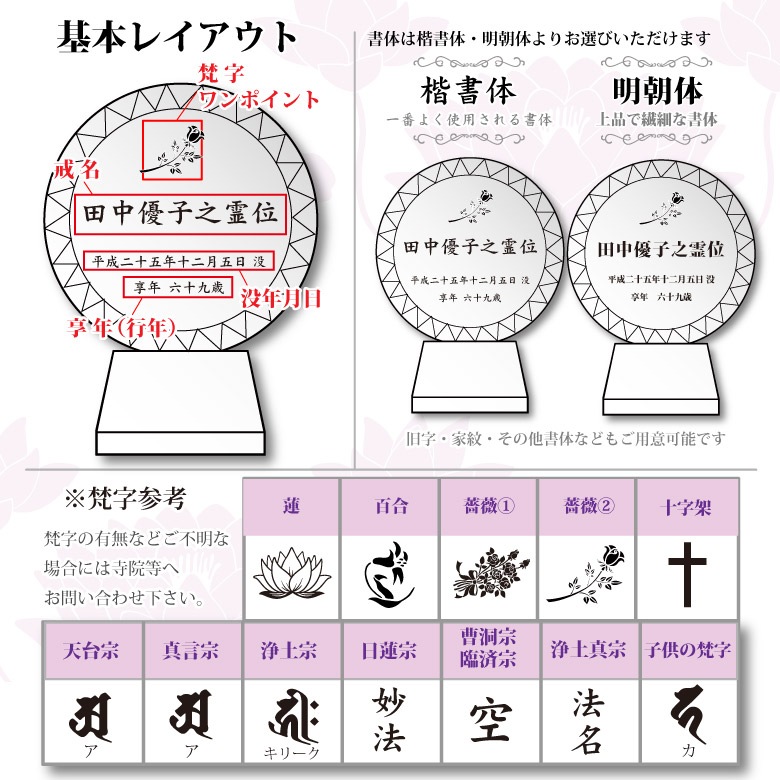 クリスタル お位牌 絃(いと) 【KH-14C-ito(小)】