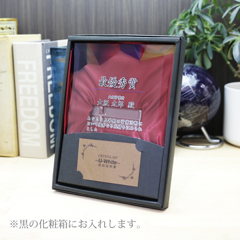 ホワイトガラス表彰盾 【PS-U1】