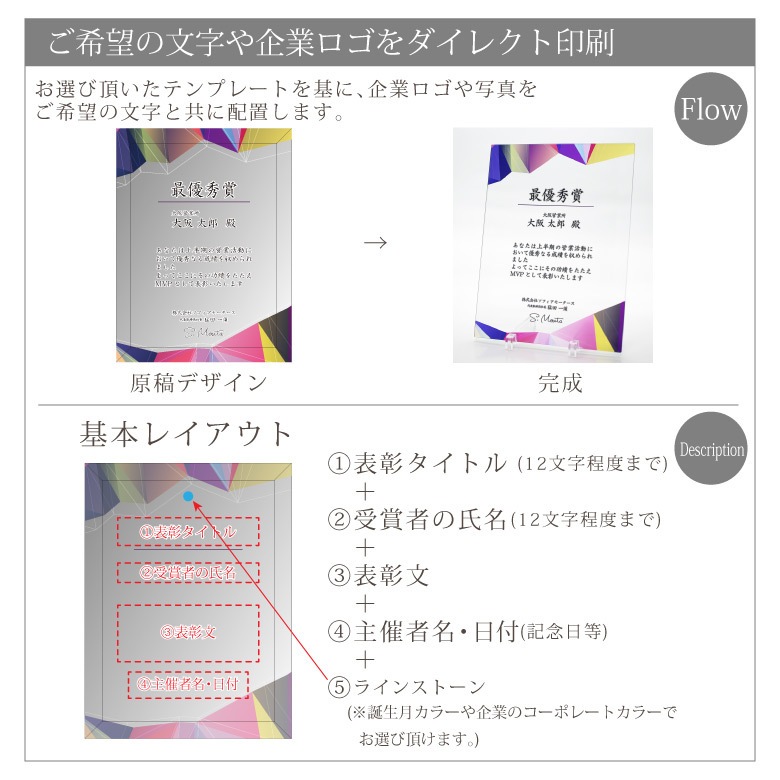 ホワイトガラス表彰盾 【PS-U1】