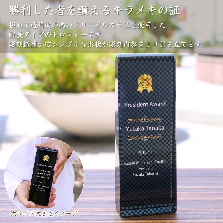 クリスタルトロフィー 【CR-33B】