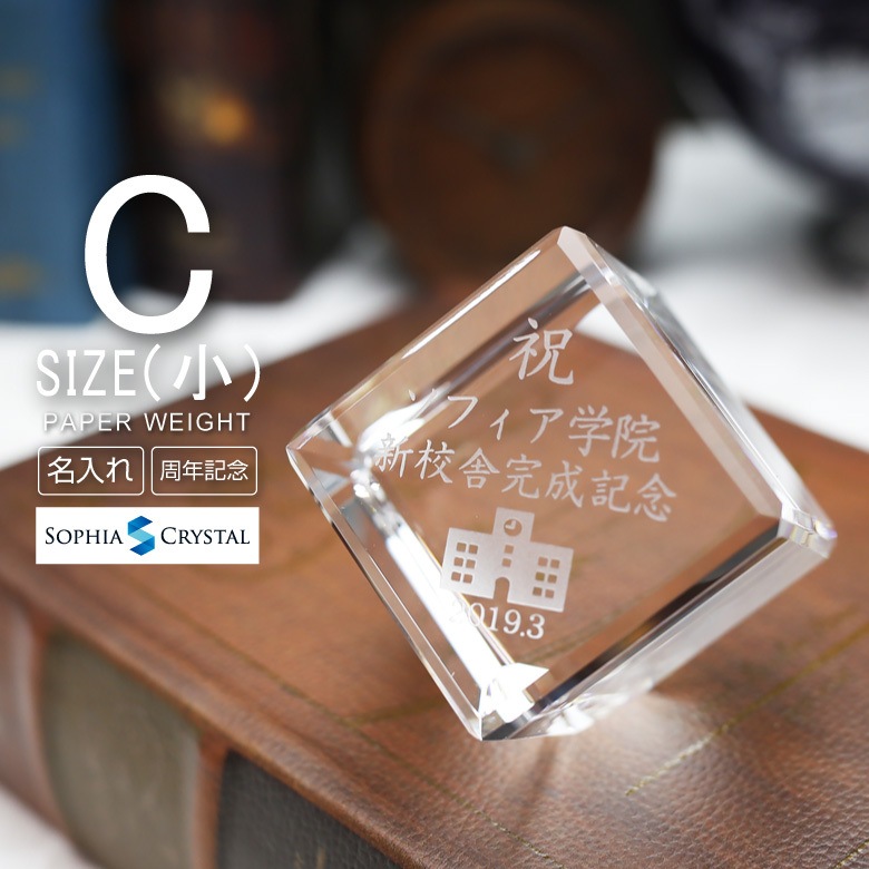 クリスタル ペーパーウェイト 【DW-15C】