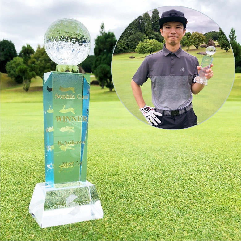 クリスタル ボール トロフィー 【CR-7A】