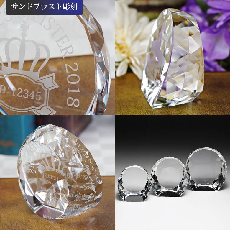 クリスタル ペーパーウェイト 【DW-14B】