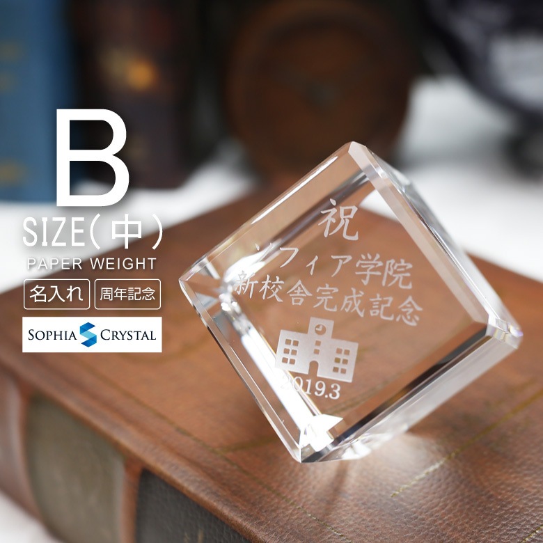 クリスタル ペーパーウェイト 【DW-15B】