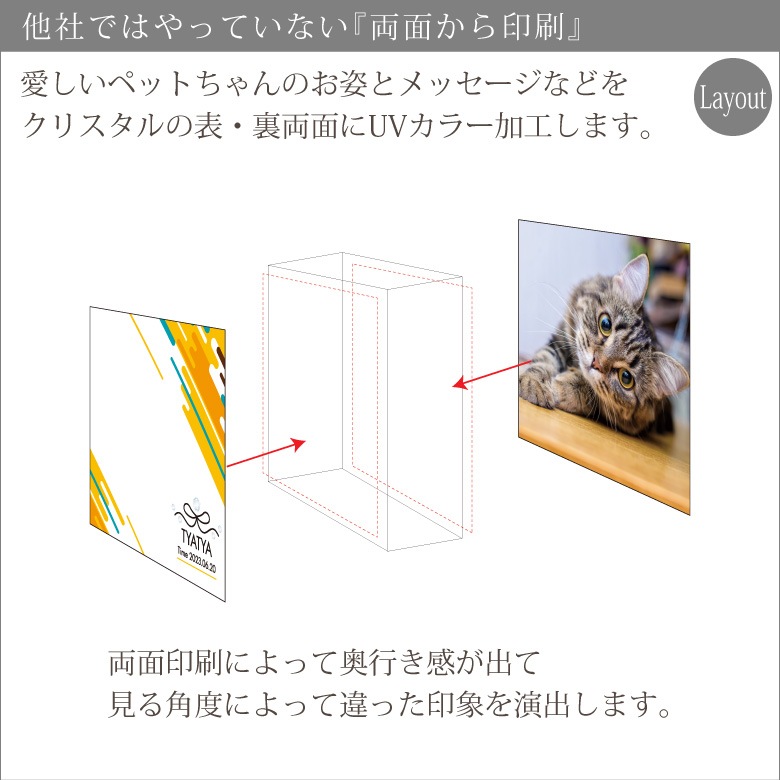【ペット 思い出クリスタル】 KP-25B-gift(小)