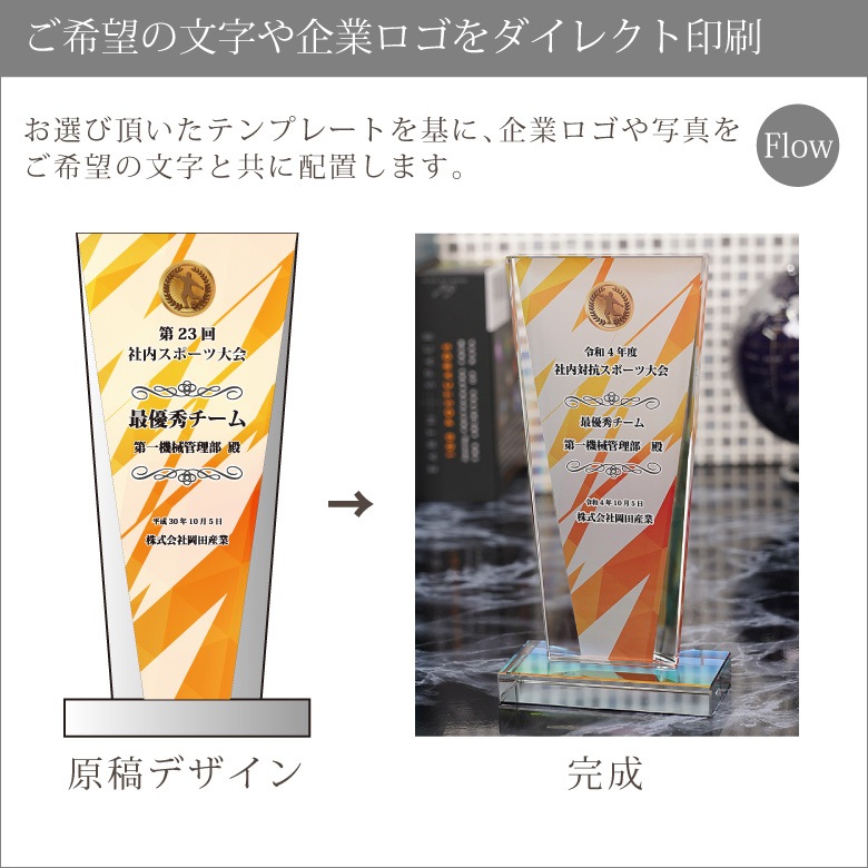 ホワイトガラストロフィー 【WCR-38A】