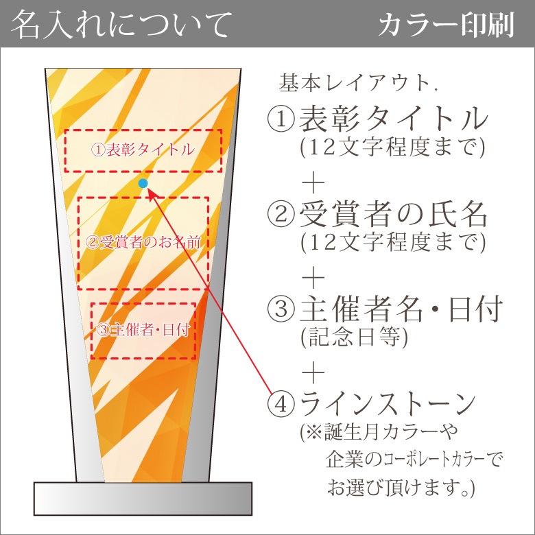 ホワイトガラストロフィー 【WCR-38A】