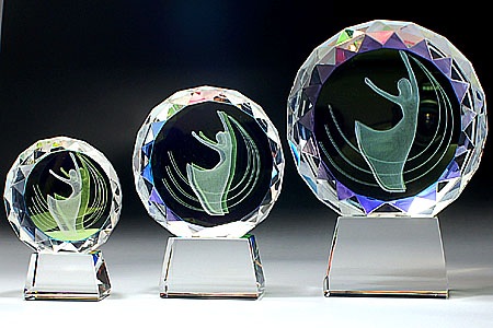 クリスタルトロフィー 勝利の女神 スポーツ 【807B】