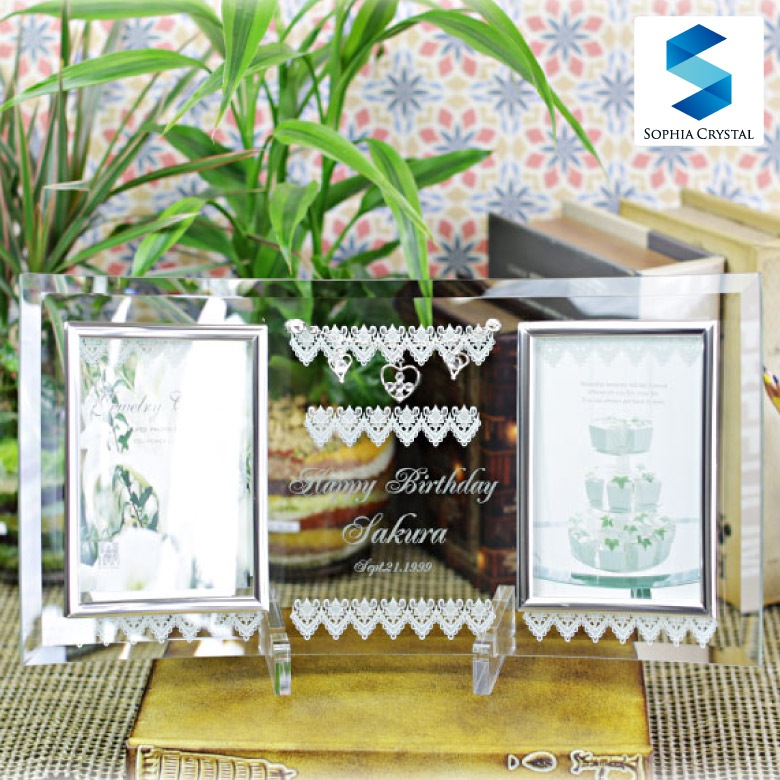 【クリスタル フォトフレーム】 ジュエリーチャームフォト YU-2