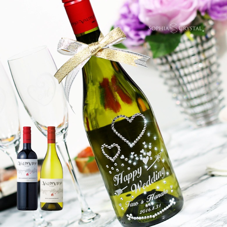 【名入れワイン】バルディビエソ (赤・白)[ラインストーン150粒]
