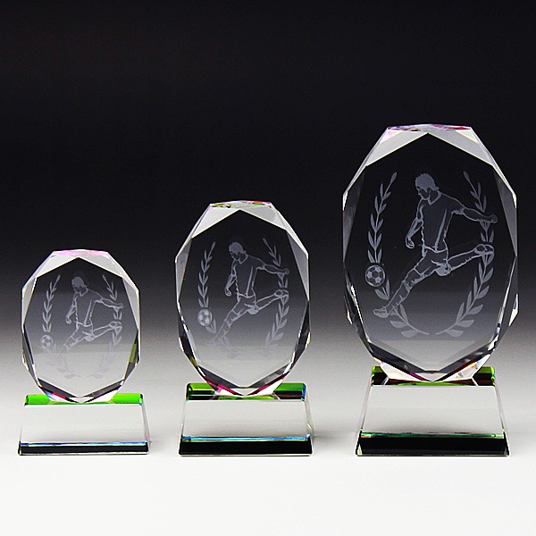 クリスタルトロフィー サッカースポーツ 【SS-3A】
